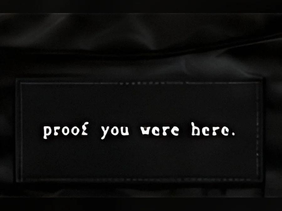 Woven label: proof you were here