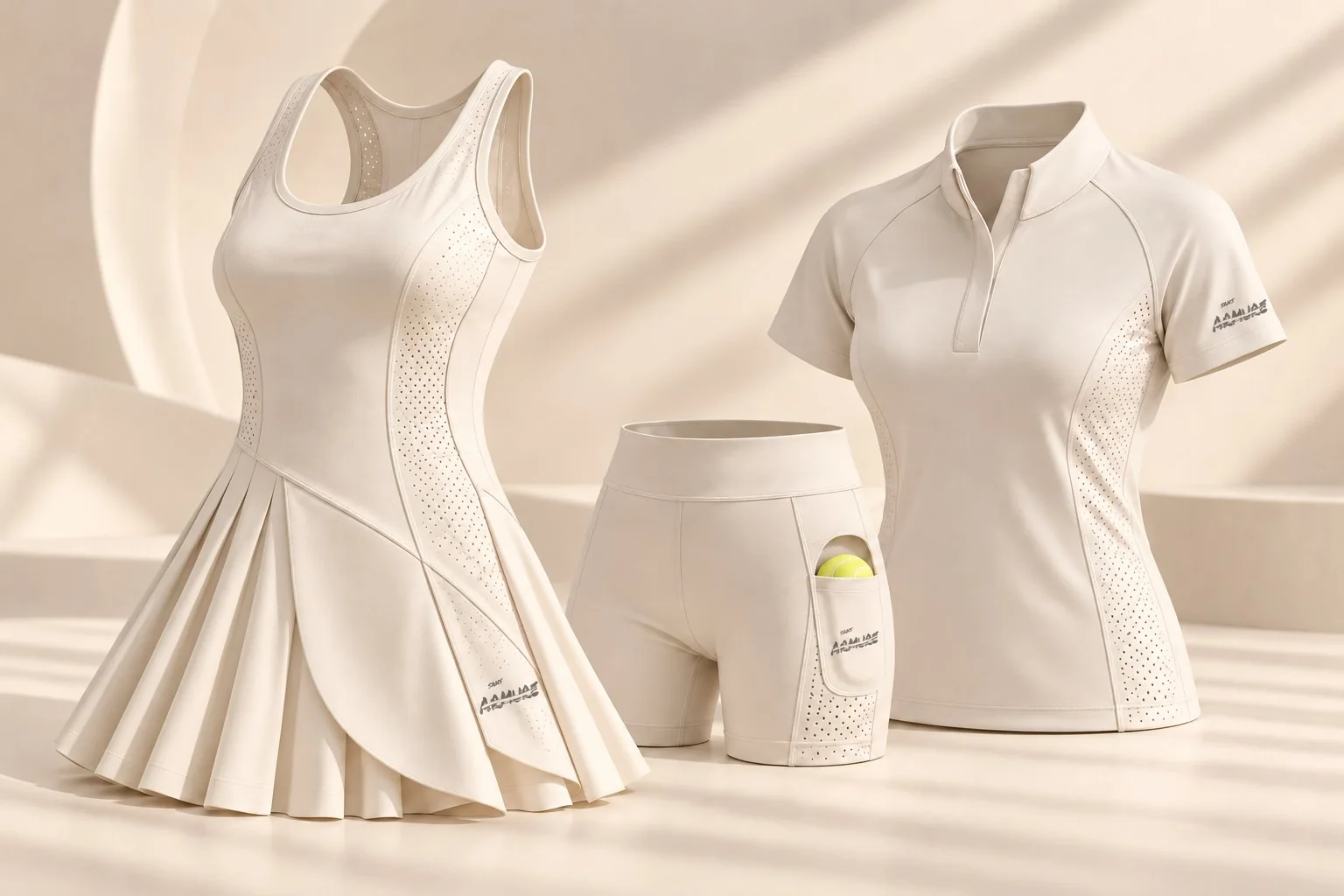 Mouvement tennis set in ivory